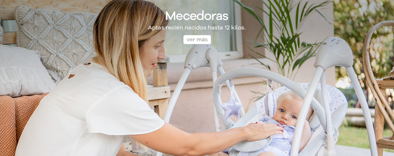 Moises y mecedoras, apto para recién nacidos y soporta hasta 12 Kg.