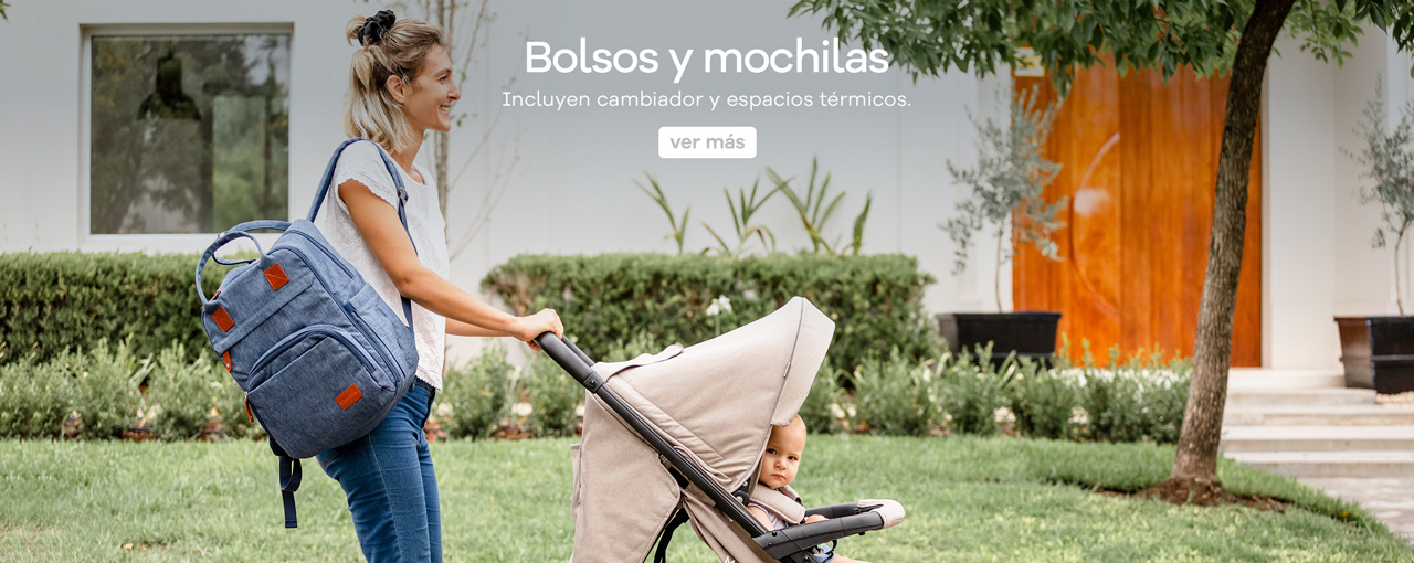 Bolsos y mochilas maternales para mamá y papá. Incluyen cambiador y espacios térmicos